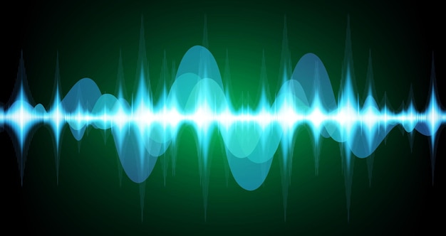 Sound waves oscillating dark light