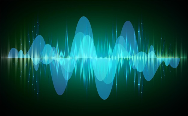 Sound waves oscillating dark light