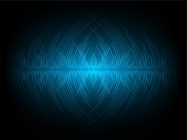 Sound waves oscillating dark light