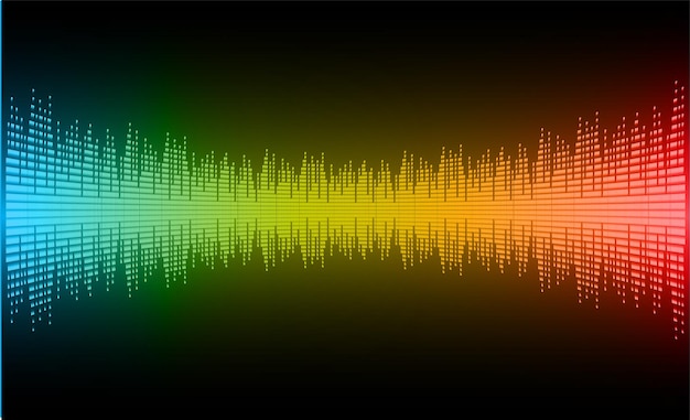 Sound waves oscillating dark light