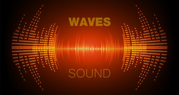 Sound waves oscillating dark light