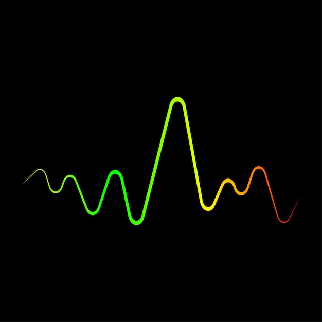 Vector sound waves vector illustration design template