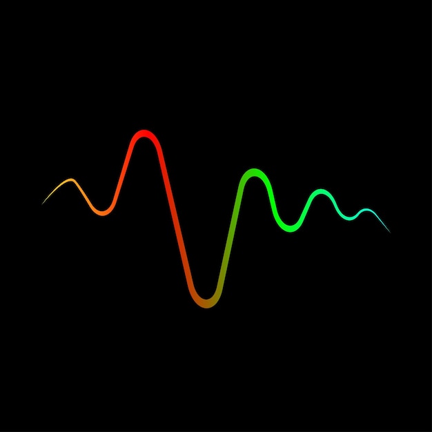 Vector sound waves vector illustration design template