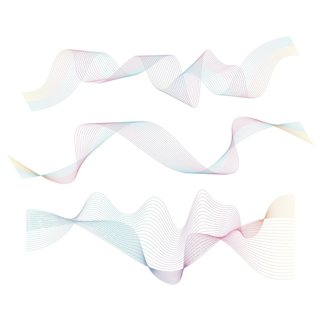 Sound waves vector illustration design template