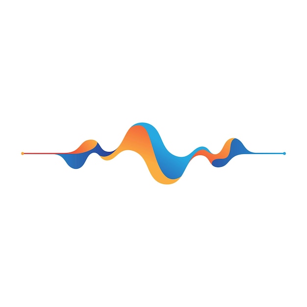 Sound waves vector illustration