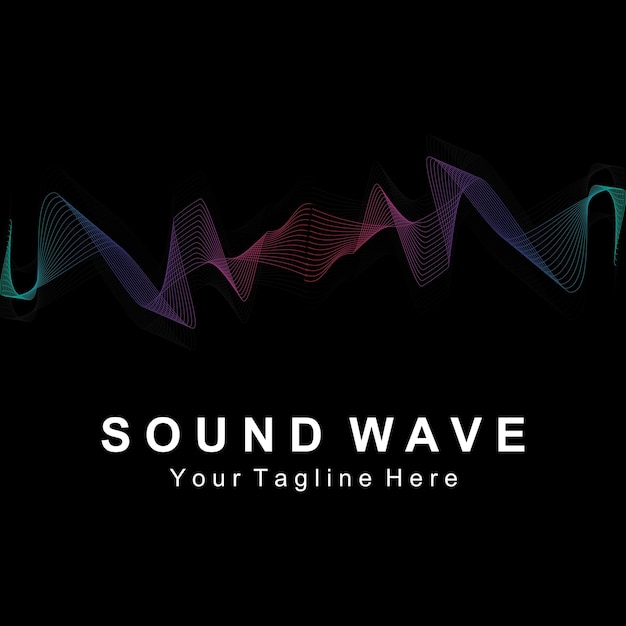 Sound waves vector illustration