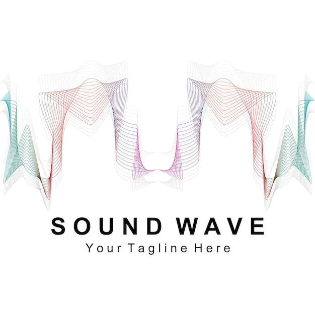 Sound waves vector illustration