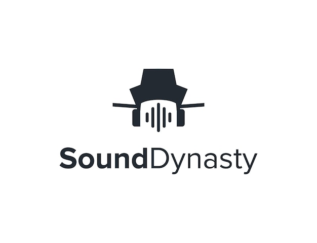 soundwave and dynasty symbol simple sleek creative geometric modern logo design