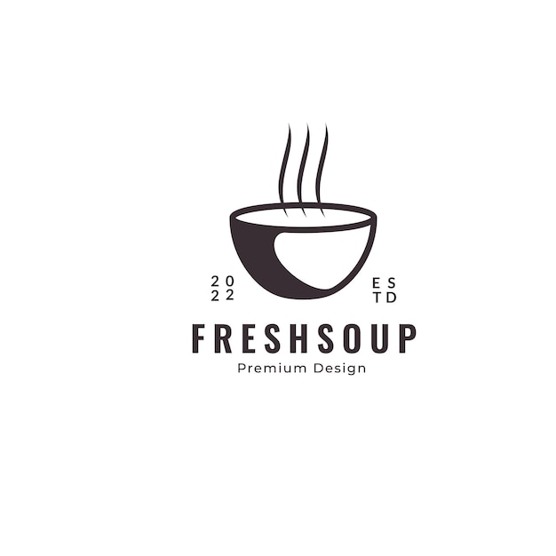 Soup bowl logo design vector graphic icon symbol illustration