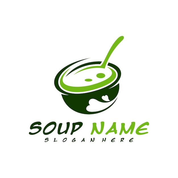 Soup with Love logo design concept Food Cooking logo vector Kitchen logo with pot full of vegetables