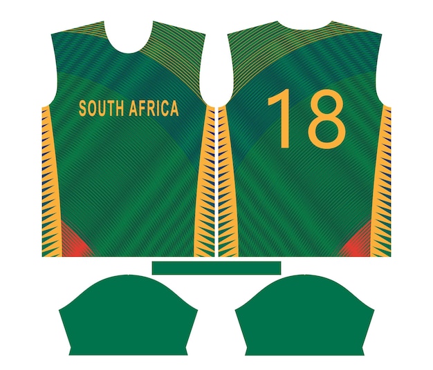 South Africa cricket team sports kid design or South Africa cricket jersey design