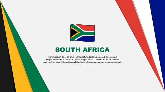 South Africa Flag Abstract Background Design Template South Africa Independence Day Banner Cartoon Vector Illustration South Africa Flag