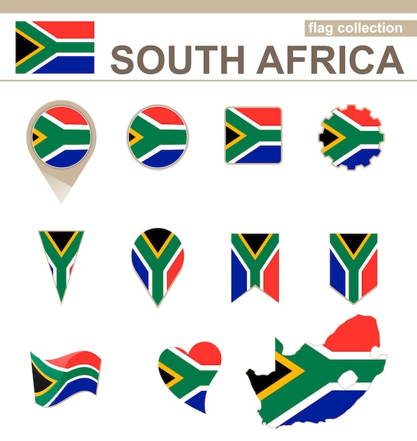 South Africa Flag Collection, 12 versions