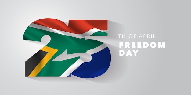 South Africa happy freedom national on day 25th of April background with flag