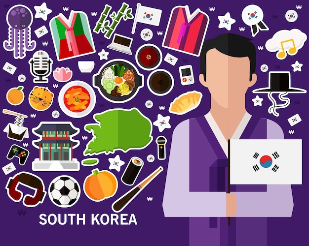 South korea concept background