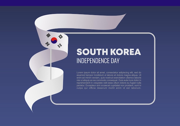 South korea Independence day background banner poster for national celebration on august 15