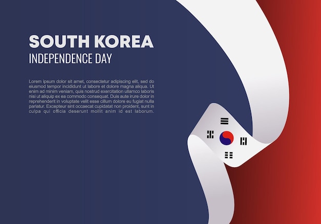 South korea Independence day background banner poster for national celebration on august 15