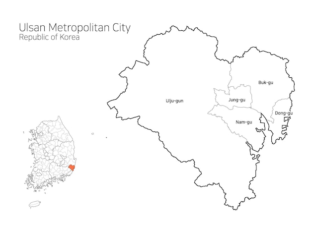 South Korea local area map