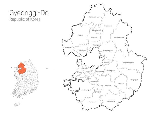 South Korea local area map