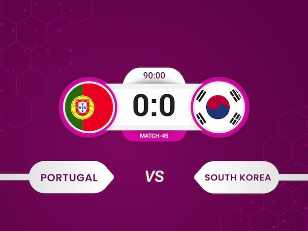 South Korea vs Portugal 2022 match with scoreboard and broadcast