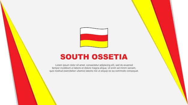 South Ossetia Flag Abstract Background Design Template South Ossetia Independence Day Banner Cartoon Vector Illustration South Ossetia Flag