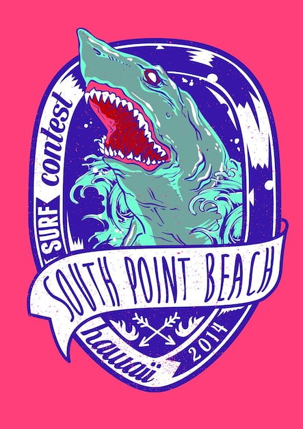 South Point Beach killer shark background