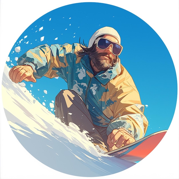 A South Sandwich Islander man is snowboarding