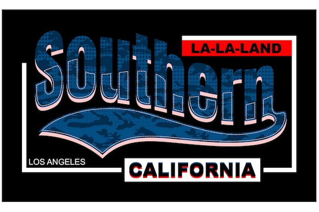 Southern california Vintage typography design in vector illustration tshirt clothing and other uses