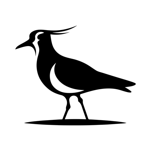 Southern Lapwing Silhouette Vector Illustration HighQuality Bird Design