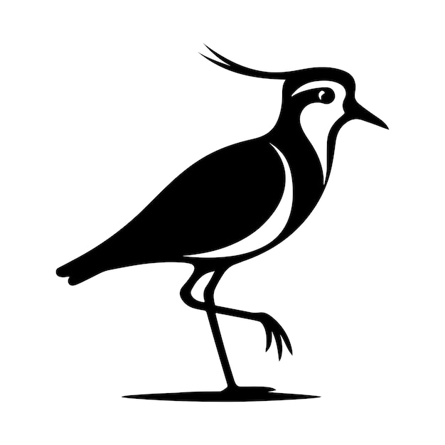 Southern Lapwing Silhouette Vector Illustration HighQuality Bird Design