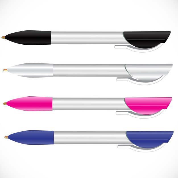 Souvenir color pen pink black blue white