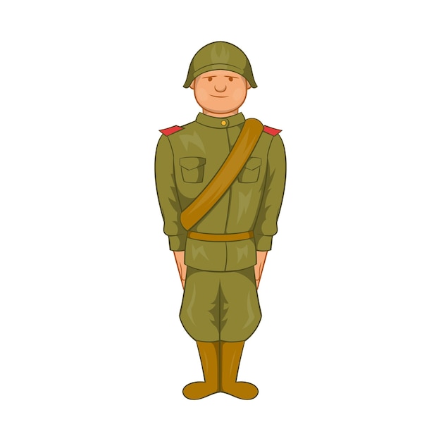 Vector soviet uniform of world war ii icon in cartoon style on a white background