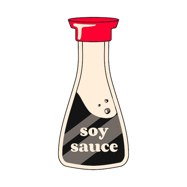 Soy Sauce Bottle Isolated Element