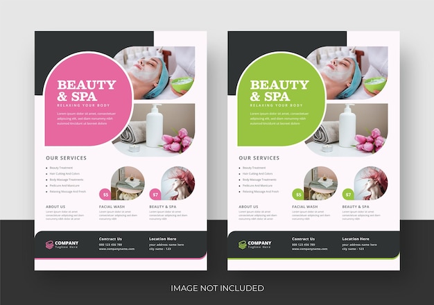 Spa and Beauty Care Flyer, Spa Flyer Template