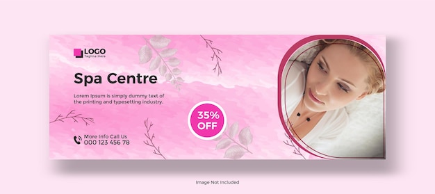 Vector spa and beauty facebook cover design template