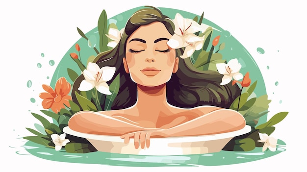 Vector spa beauty and health poster cartoon vector illustration