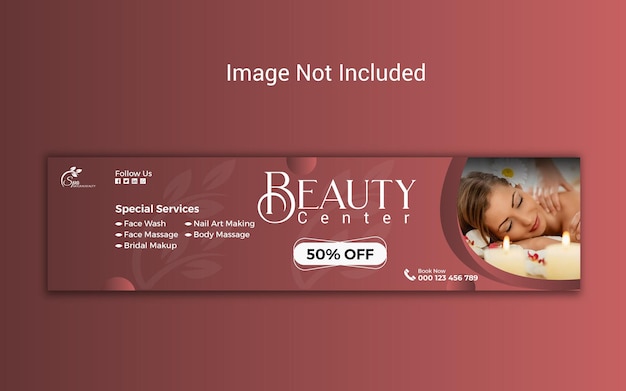 Vector spa and beauty salon linkdin social media template design