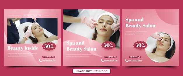 Spa and beauty social media post template