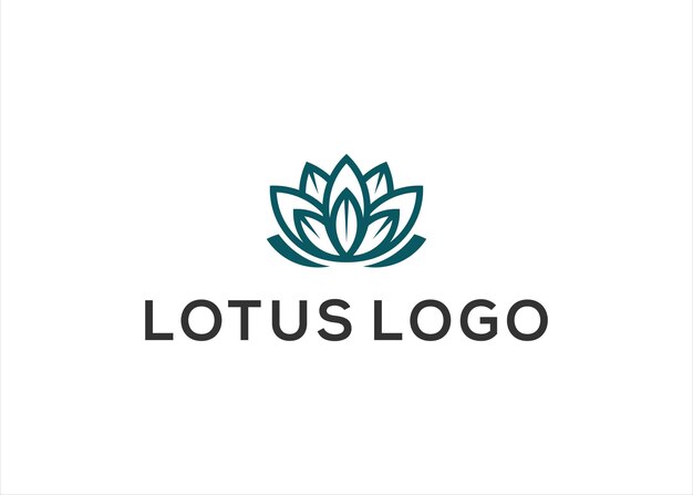 Spa business logo lotus design illustration