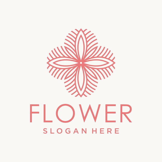 Spa business logo lotus Flower icon design Vector