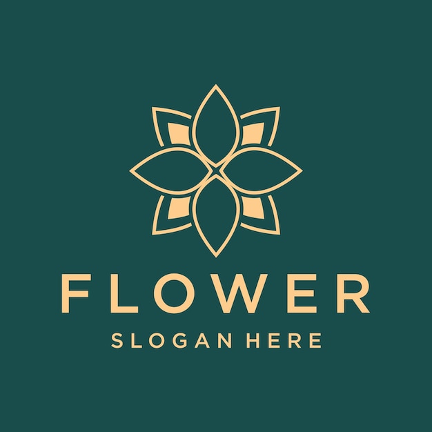 Spa business logo lotus Flower icon design Vector