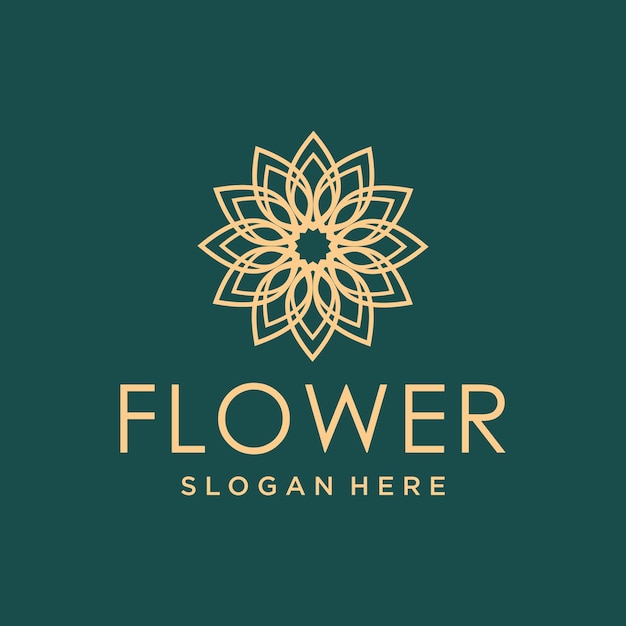 Spa business logo lotus Flower icon design Vector