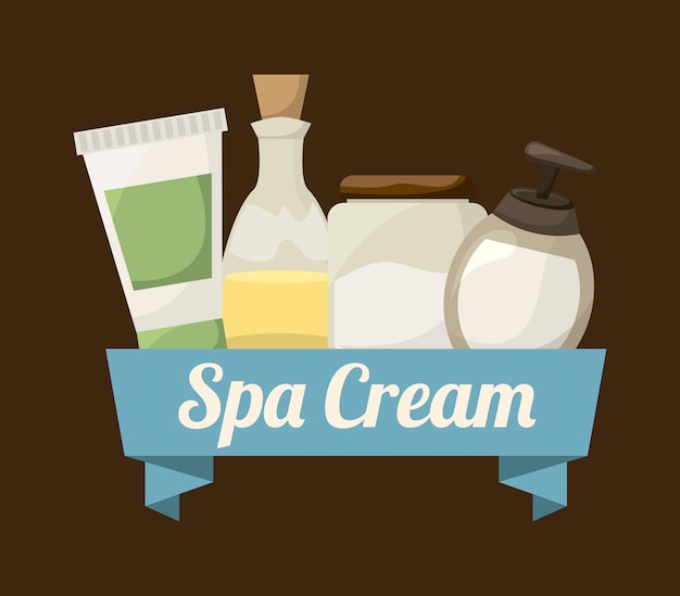 spa design over brown background vector illustration