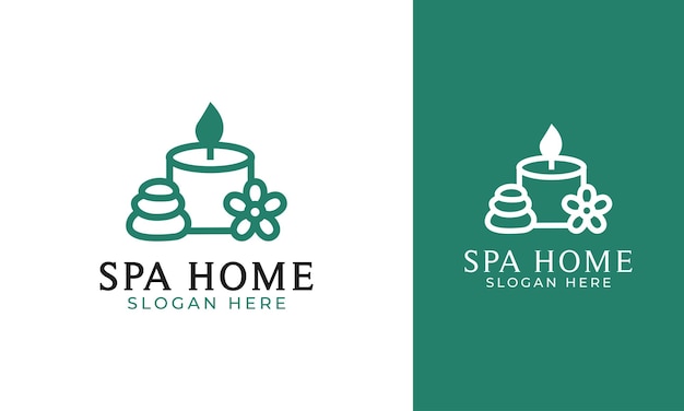 Spa home logo design with relax concept