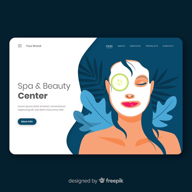 Vector spa landing page