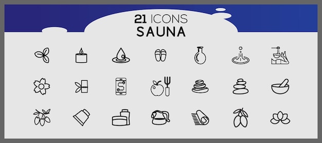 Spa line icon set Creative spa and relax unlimited outline icon pack such as spa learn oil beauty