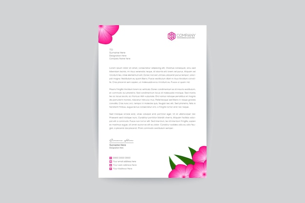 spa massage business letterhead template