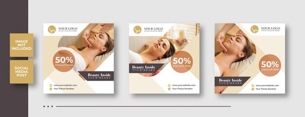 Vector spa post banner template