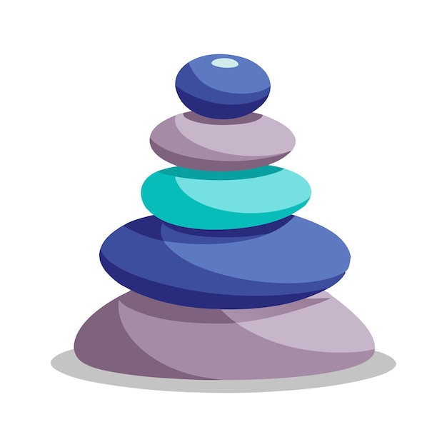 Vector spa stacked stones vector illustration