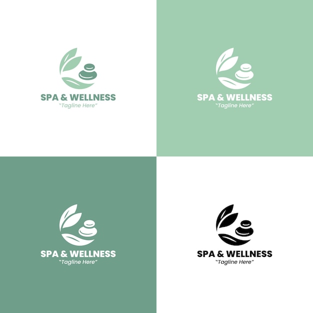 Vector spa and wellness center logo